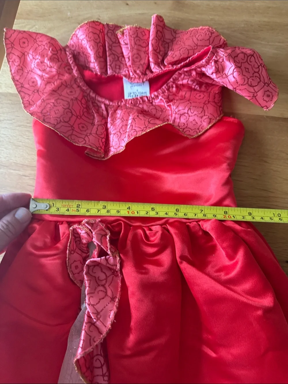 Disney Elena of Avalor Red and Pink Floral Ruffle Costume Dress